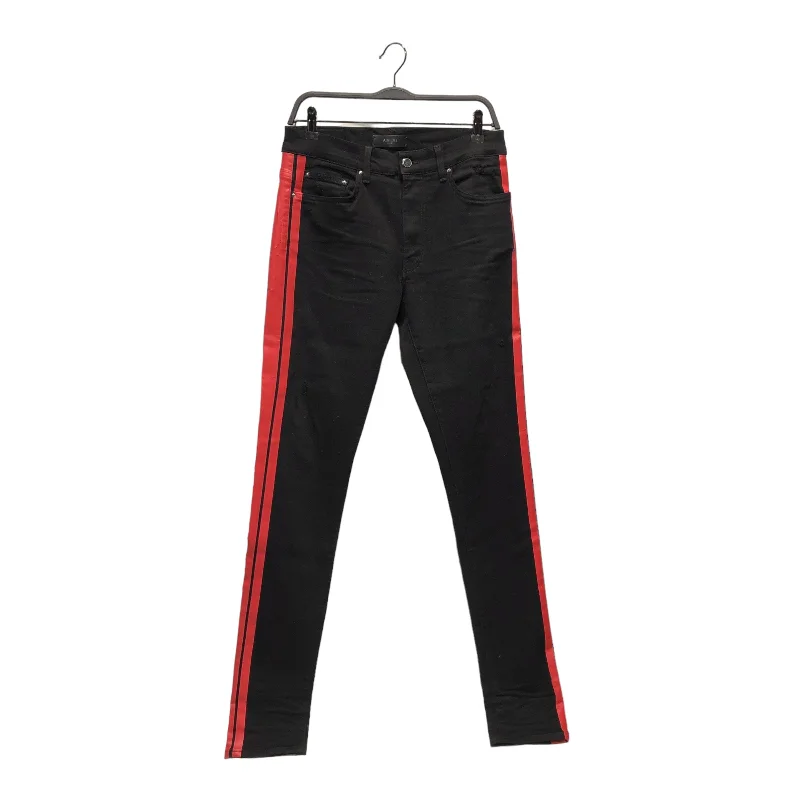 AMIRI/Skinny Pants/31/Denim/BLK/RED STRIPE JEANS