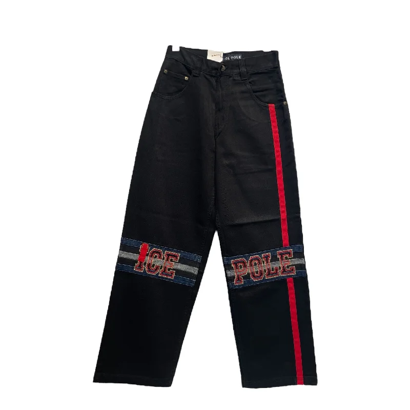 ice pole/Straight Pants/29/Cotton/BLK/Graphic/letter jeans