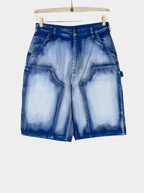 Washed Blue Denim Shorts