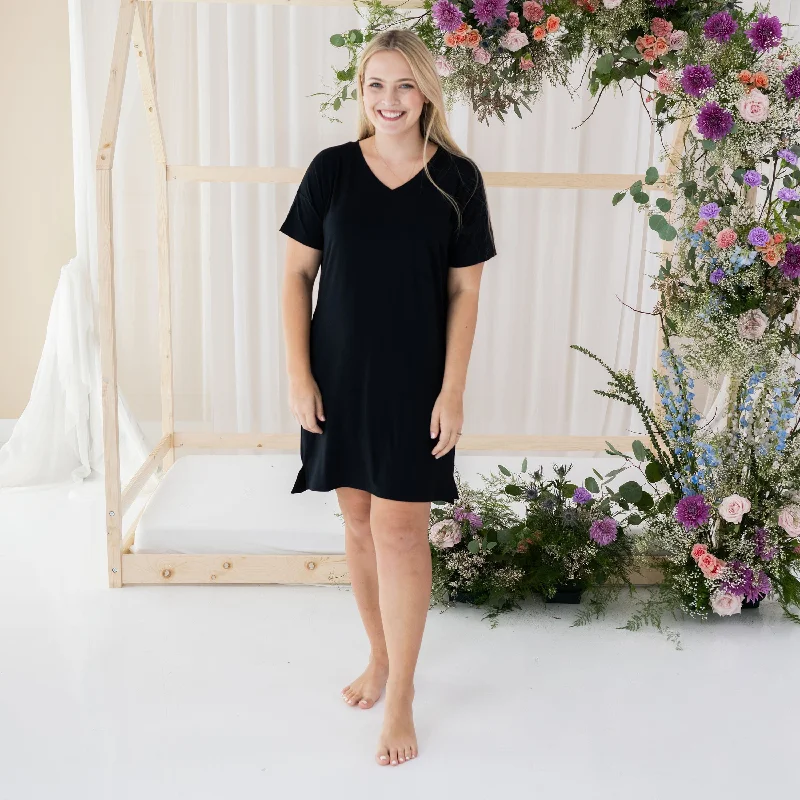 Women's T-Shirt Dress in Midnight