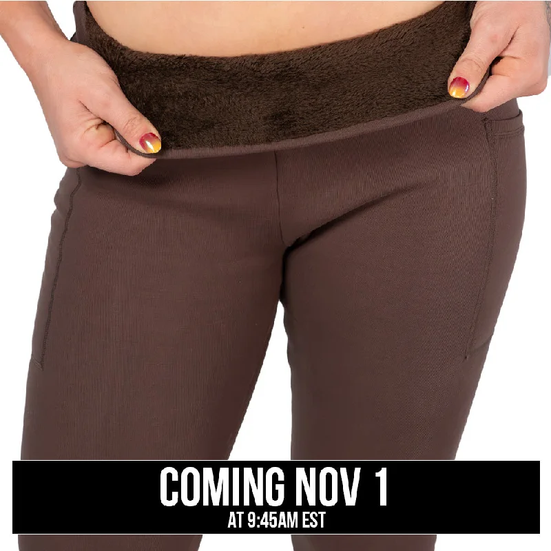 Fleece Lined Leggings | Chocolate