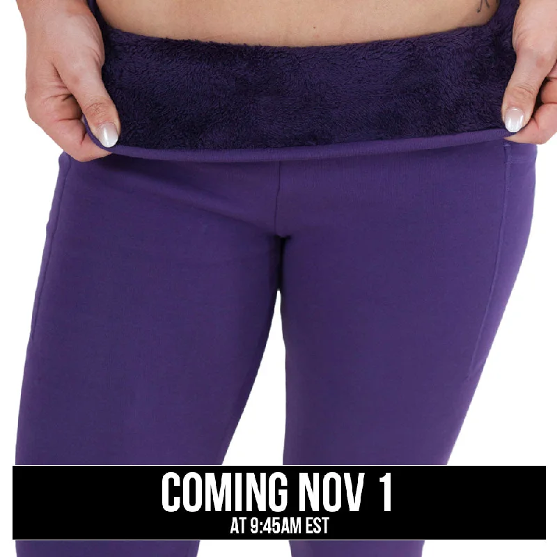 Fleece Lined Leggings | Purple