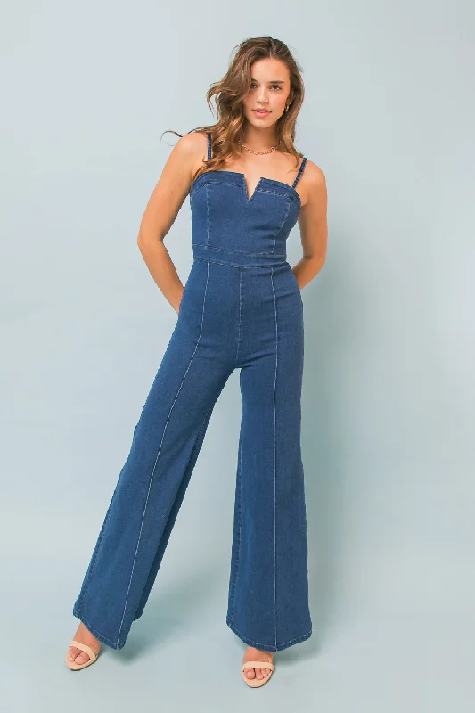 MAKING MAGIC DENIM JUMPSUIT