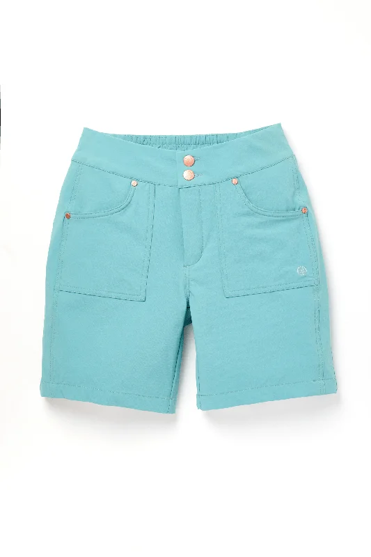 Mid Length Trek Shorts - Mineral Blue