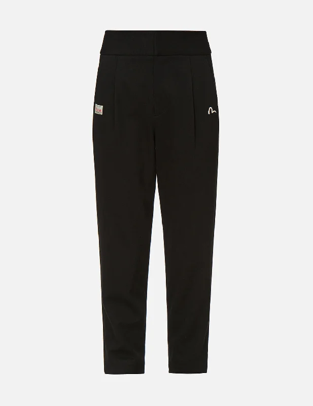 Seagull Embroidered Taper Pants