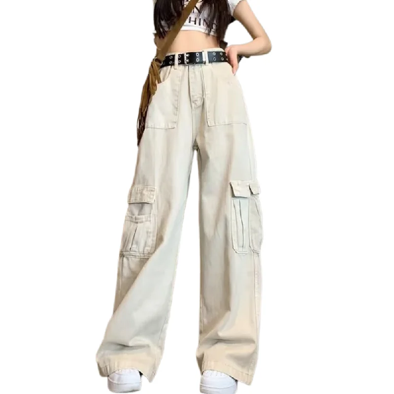 Women's Classic Slim Fit Solid Color Cargo Pants