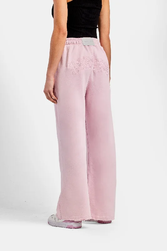 Womens Paraiso Embroidered Joggers  - Pink