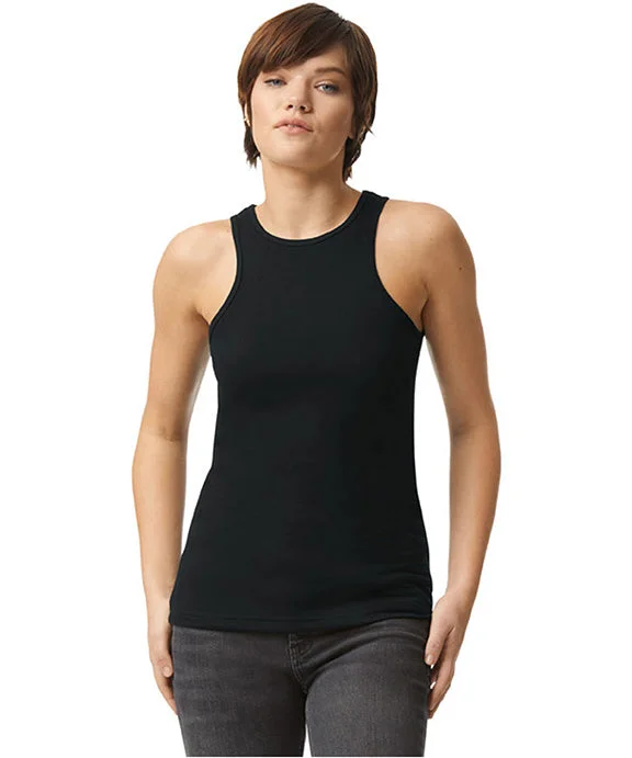 101CVC - American Apparel Ladies CVC Racerback Tank Top | Black