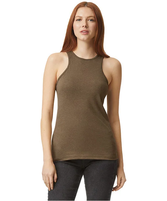 101CVC - American Apparel Ladies CVC Racerback Tank Top | Heather Army