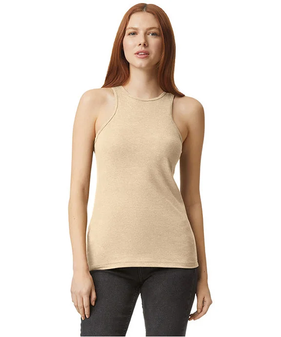 101CVC - American Apparel Ladies CVC Racerback Tank Top | Heather Bone