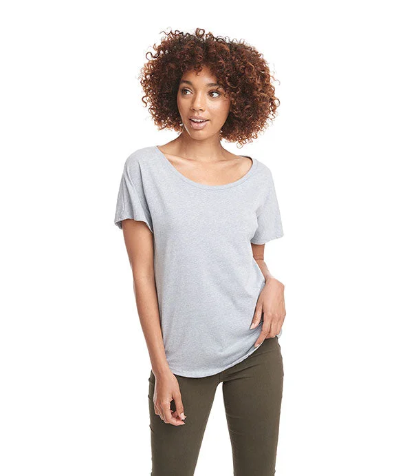 1560 - Next Level Ladies Ideal Dolman T-Shirt | Heather Grey