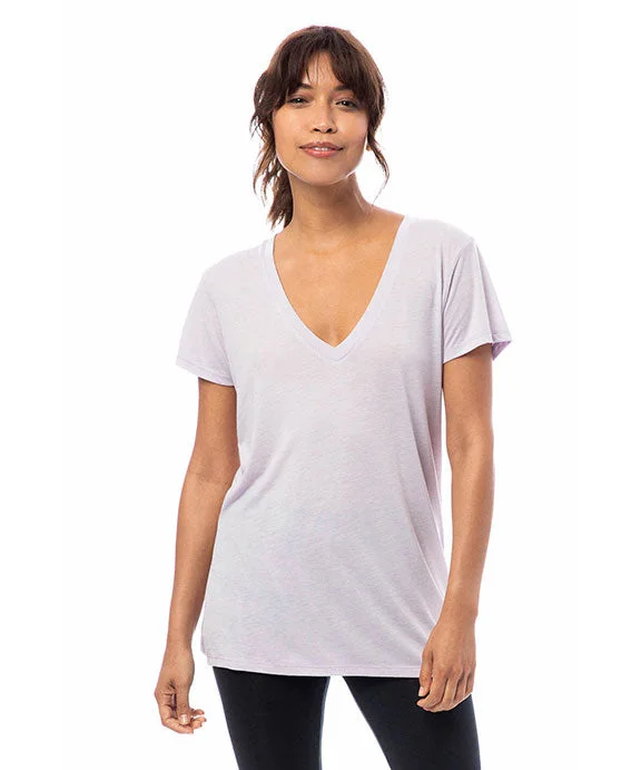 2894B2 - Alternative Ladies Slinky-Jersey V-Neck T-Shirt | Lilac Mist