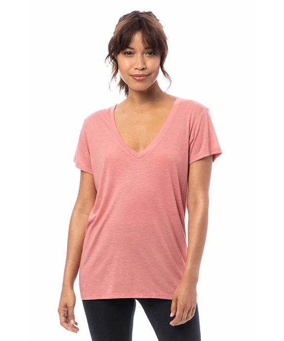 2894B2 - Alternative Ladies Slinky-Jersey V-Neck T-Shirt | Rose Bloom