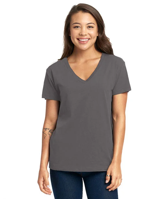 3940 - Next Level Ladies Relaxed Fit V-Neck T-Shirt | Heavy Metal