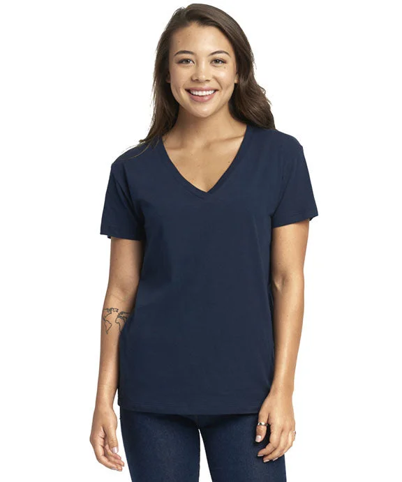 3940 - Next Level Ladies Relaxed Fit V-Neck T-Shirt | Midnight Navy