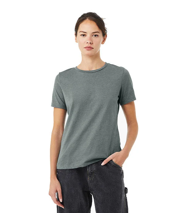 6400CVC - Bella + Canvas Ladies Relaxed Heather CVC Short-Sleeve T-Shirt | Heather Blue Storm