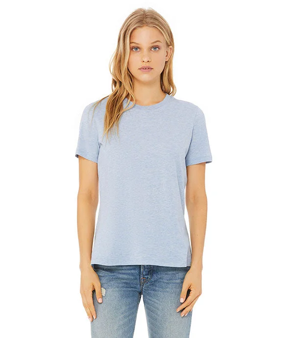 6400CVC - Bella + Canvas Ladies Relaxed Heather CVC Short-Sleeve T-Shirt | Heather Prism Blue