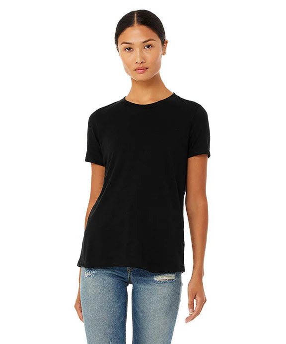 6400CVC - Bella + Canvas Ladies Relaxed Heather CVC Short-Sleeve T-Shirt | Solid Black Blend