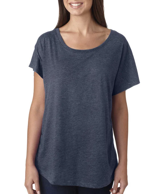 6760 - Next Level Ladies Tri-Blend Dolman T-Shirt | Indigo