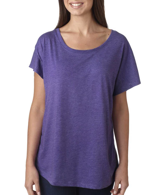 6760 - Next Level Ladies Tri-Blend Dolman T-Shirt | Purple Rush