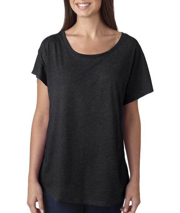 6760 - Next Level Ladies Tri-Blend Dolman T-Shirt | Vintage Black