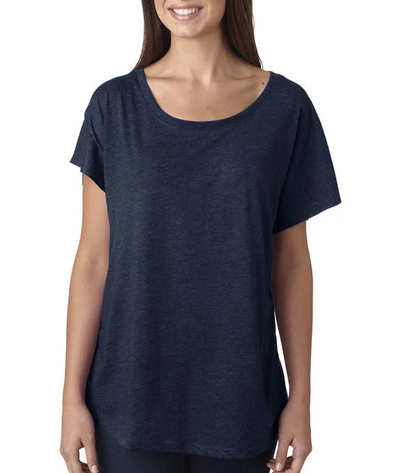 6760 - Next Level Ladies Tri-Blend Dolman T-Shirt | Vintage Navy