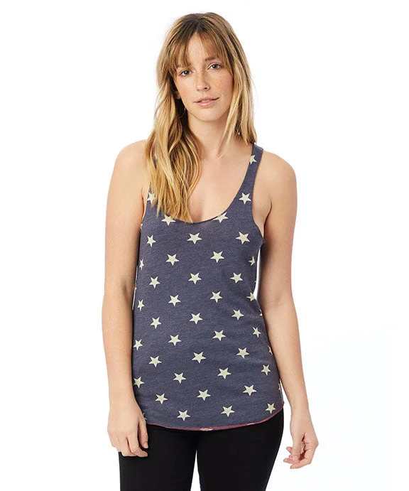 AA1927P - Alternative Ladies Meegs Printed Racerback Eco-Jersey™ Tank Top | Stars