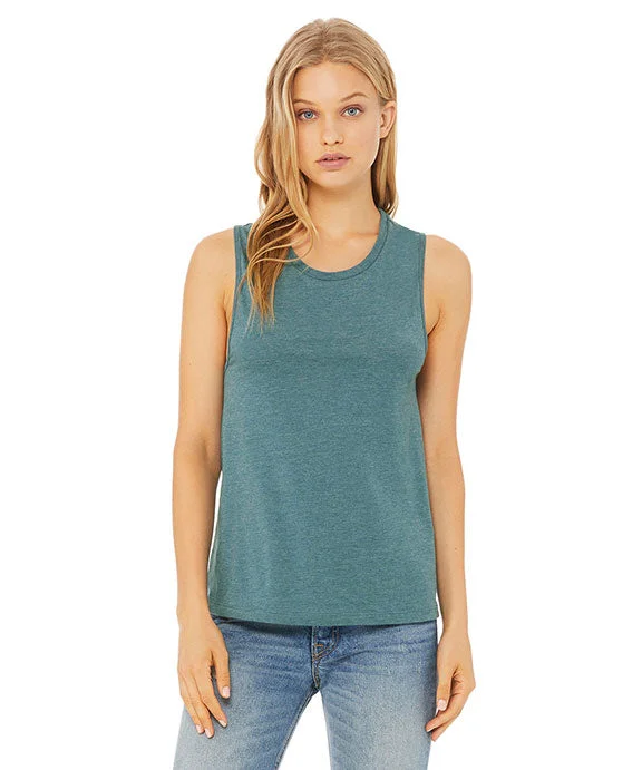 B6003 - Bella + Canvas Ladies Jersey Muscle Tank Top | Heather Deep Teal