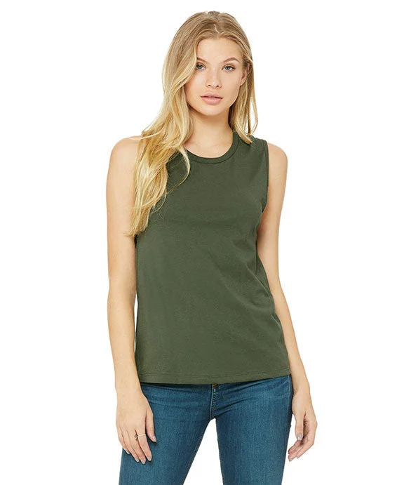 B6003 - Bella + Canvas Ladies Jersey Muscle Tank Top | Military Green