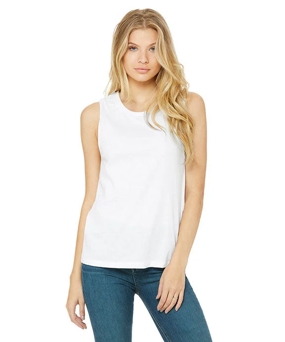 B6003 - Bella + Canvas Ladies Jersey Muscle Tank Top | White