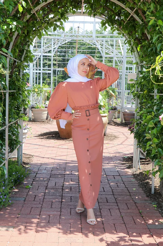 Aliya Premium Skirt- Peach